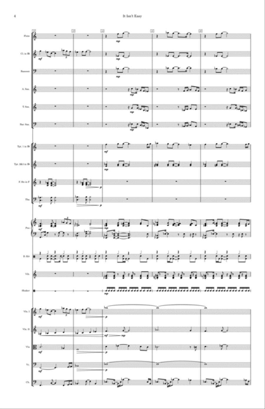 It Isn't Easy (But It's Worth It) Full Orchestra scores gallery preview page 4