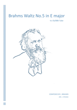 Book cover for Brahms Waltz No.5 in E Major for unaccompanied Tuba
