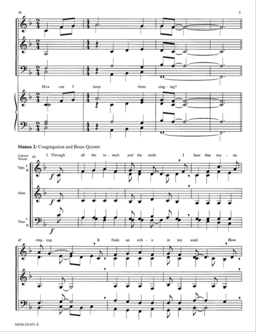 How Can I Keep From Singing Choir scores gallery preview page 5