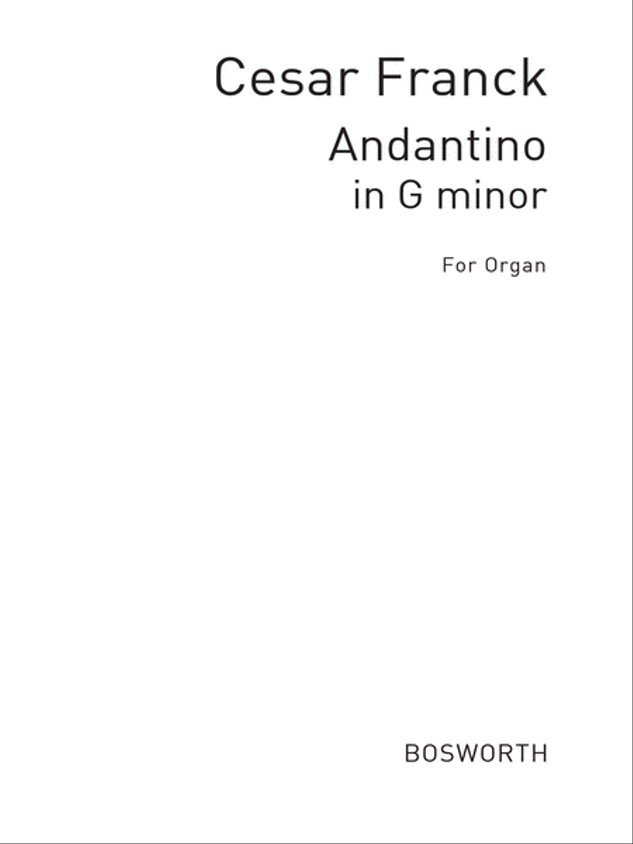 Cesar Franck: Andantino In G Minor For Organ. Organ scores gallery preview page 1