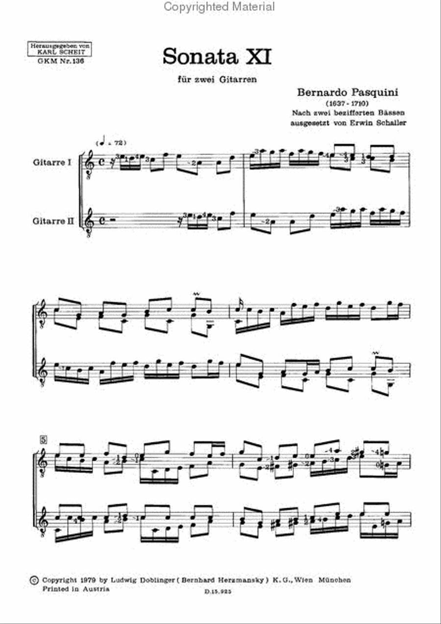 Sonata XI a-moll Performance Score scores gallery preview page 2