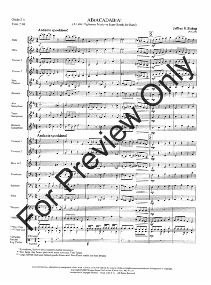 Abracadabra (Score) Abracadabra (Score) Concert Band scores gallery preview page 4