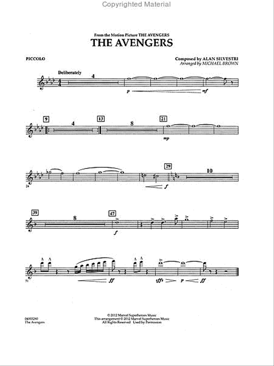 The Avengers Concert Band scores gallery preview page 5