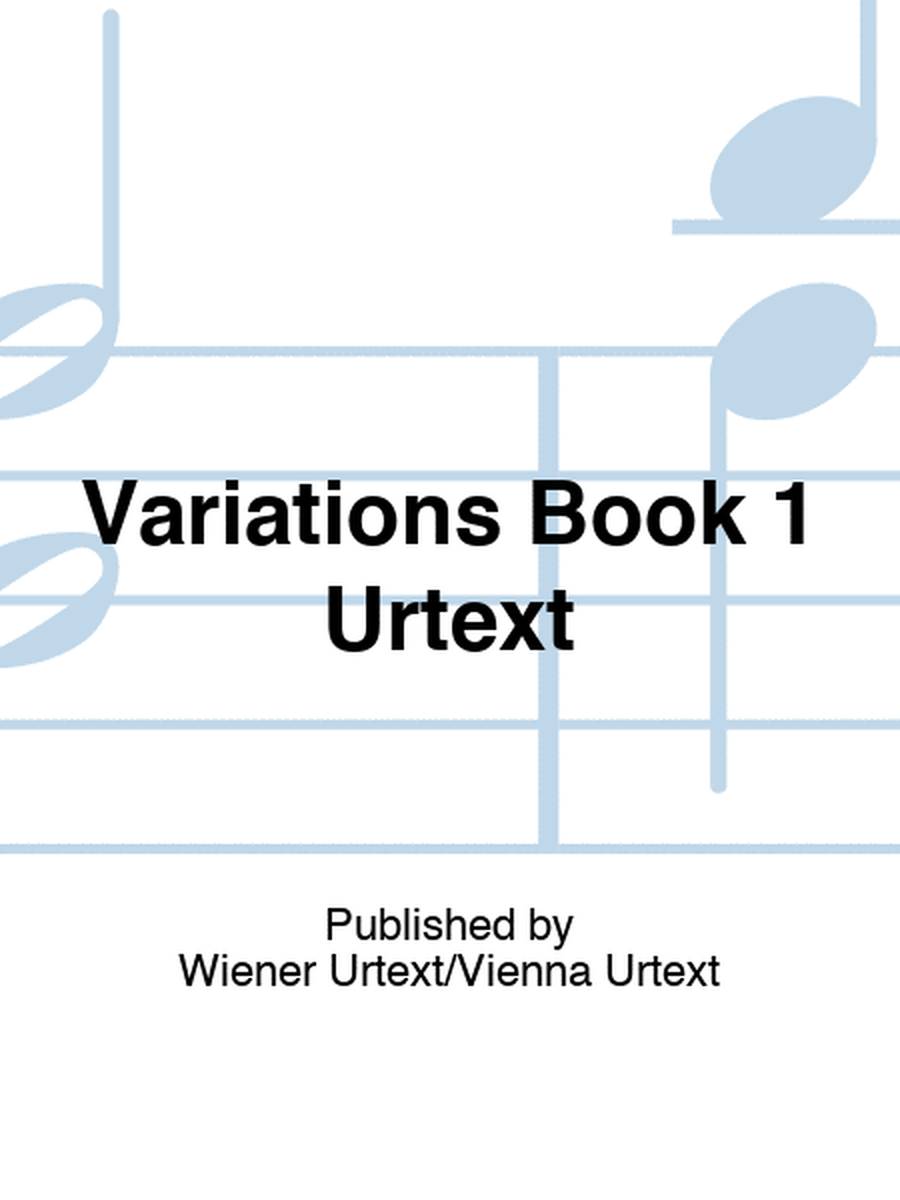Mozart - Variations For Piano Book 1 Urtext