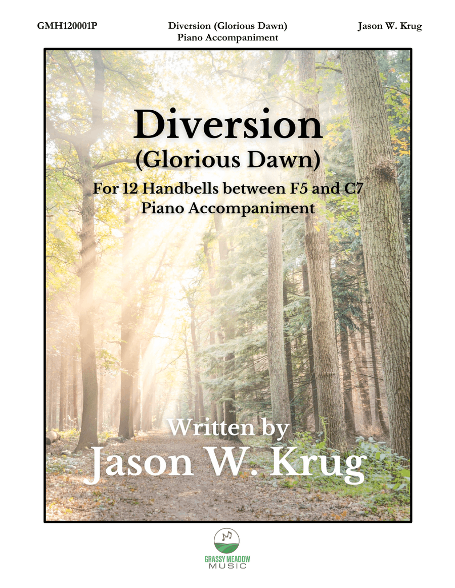 Diversion (Glorious Dawn) (piano accompaniment to 12 bell version) Handbell Choir scores gallery preview page 1