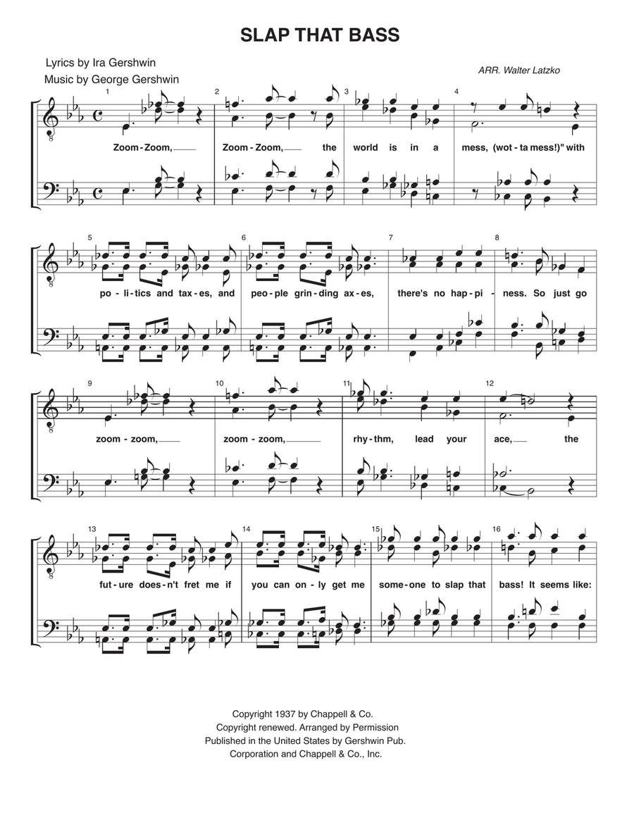 Slap That Bass Slap That Bass TTBB scores gallery preview page 1