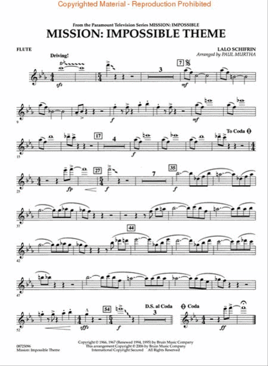 Mission: Impossible Theme Concert Band scores gallery preview page 4