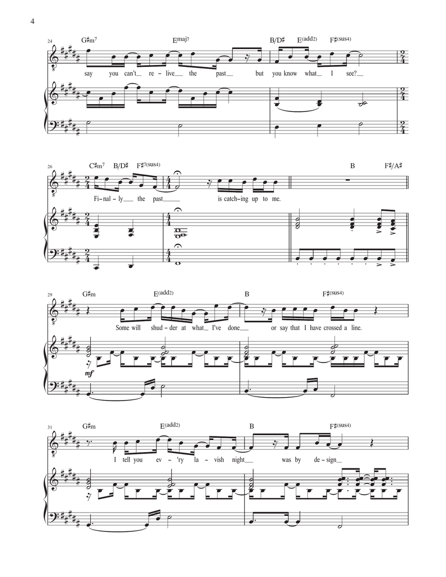 Past Is Catching Up To Me (from The Great Gatsby) Voice scores gallery preview page 4
