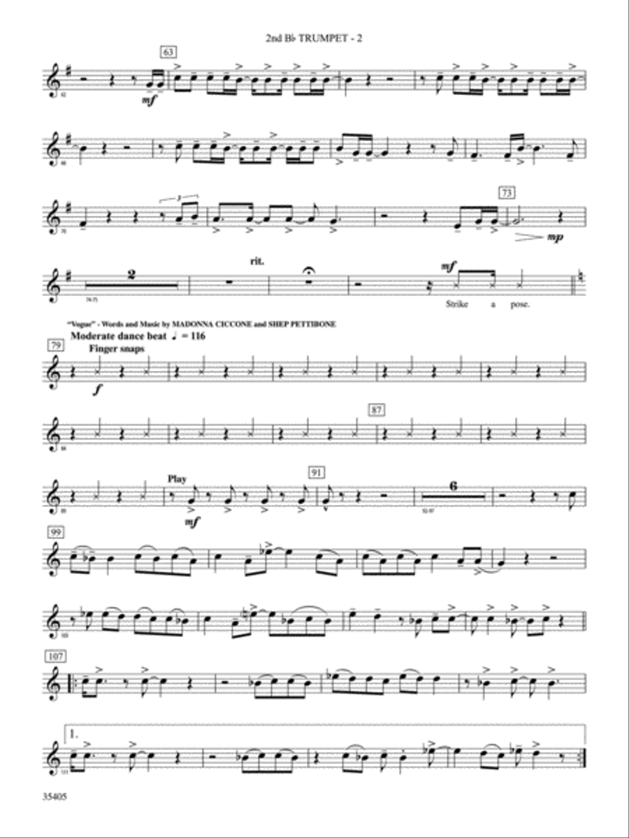 Prime Time Tuesday: 2nd B-flat Trumpet Concert Band scores gallery preview page 2
