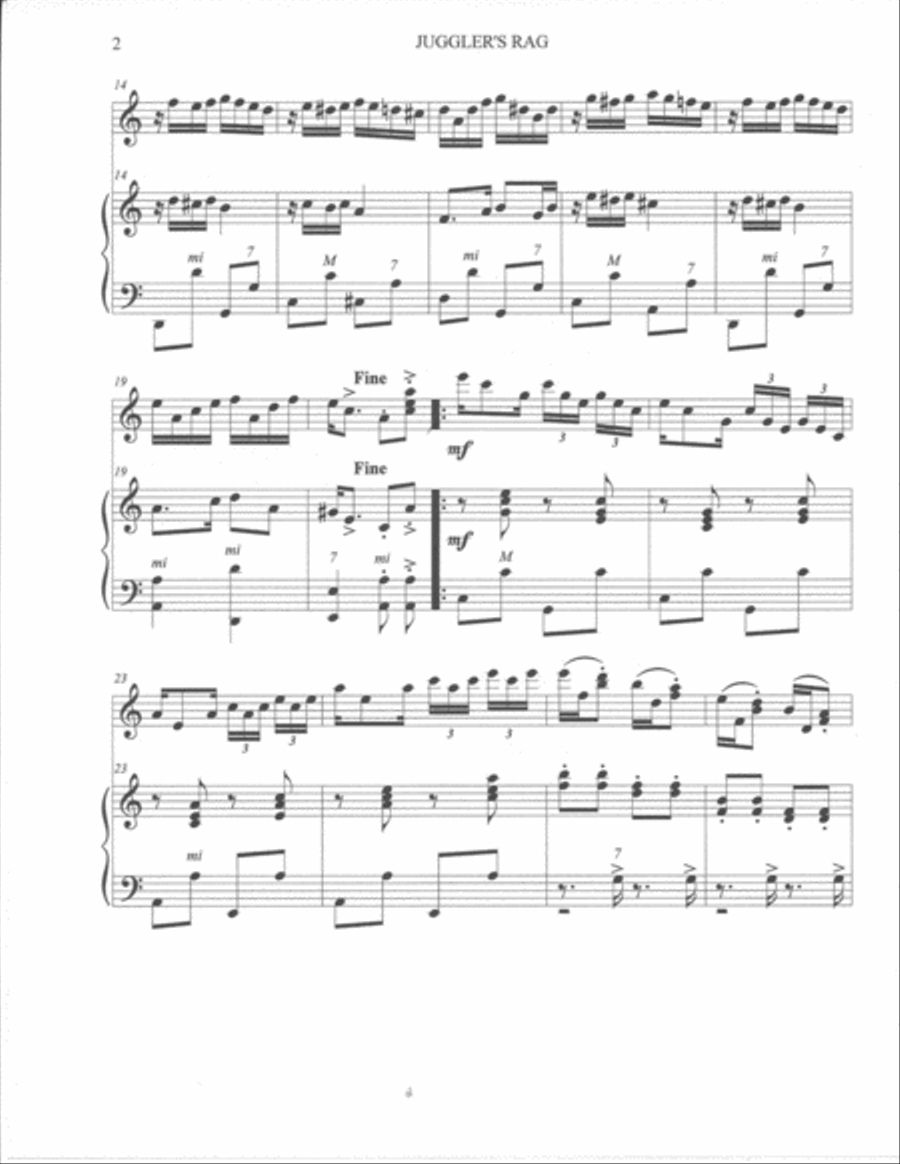 Juggler's Rag -- Accordion Duet Accordion scores gallery preview page 3