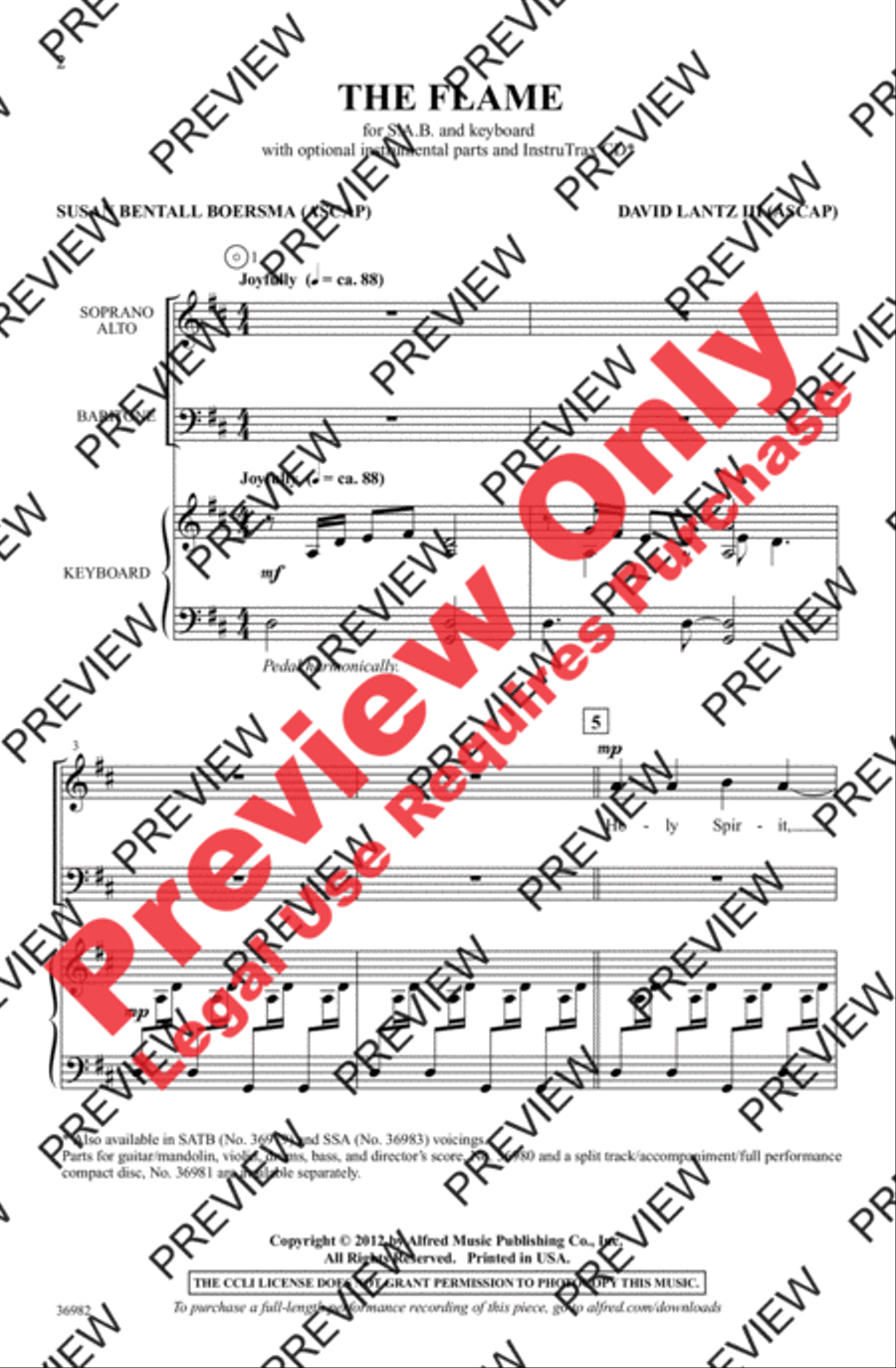 The Flame The Flame 3-Part scores gallery preview page 2