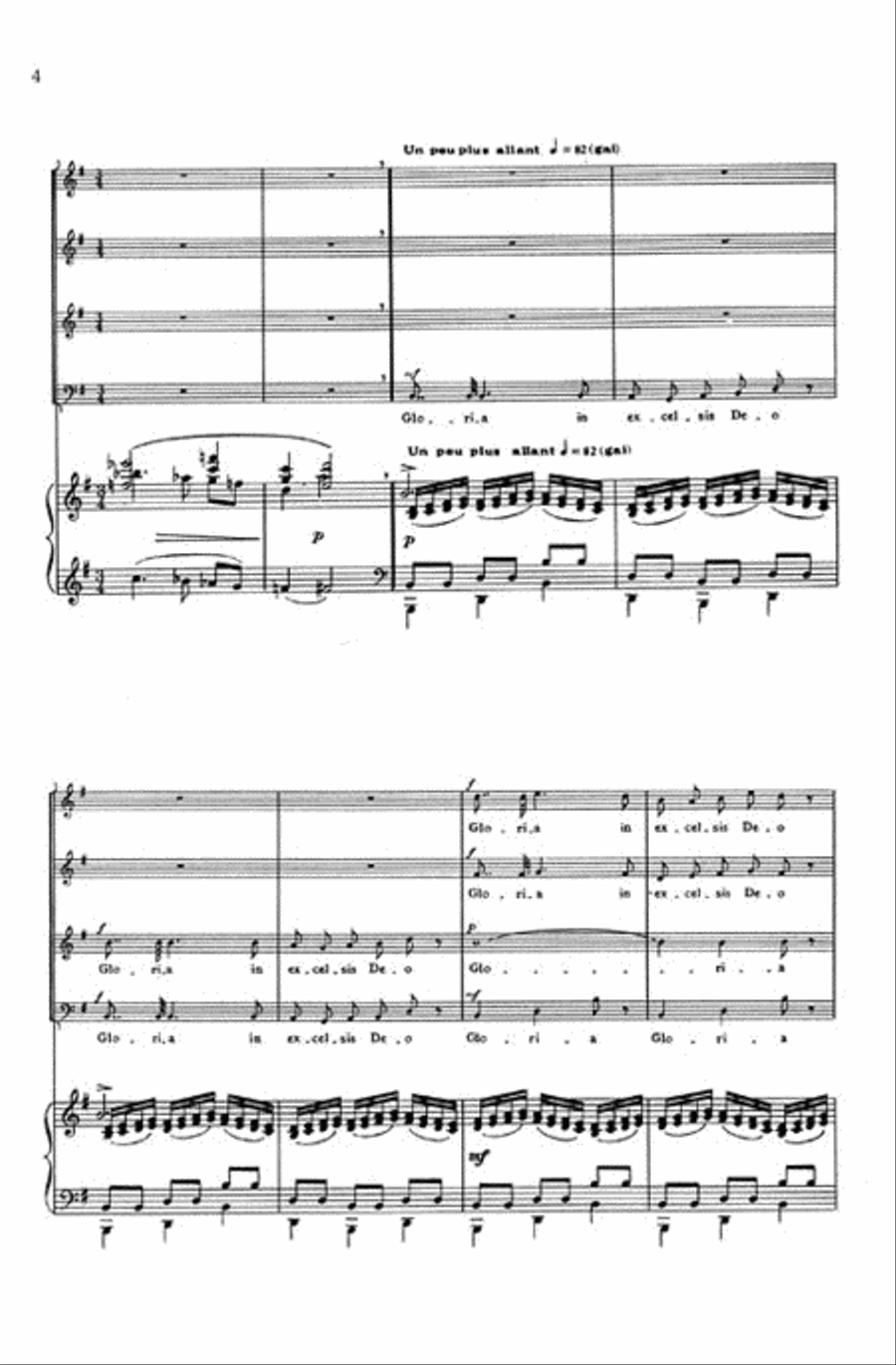 Gloria in Excelsis Deo (from Gloria) 4-Part scores gallery preview page 3