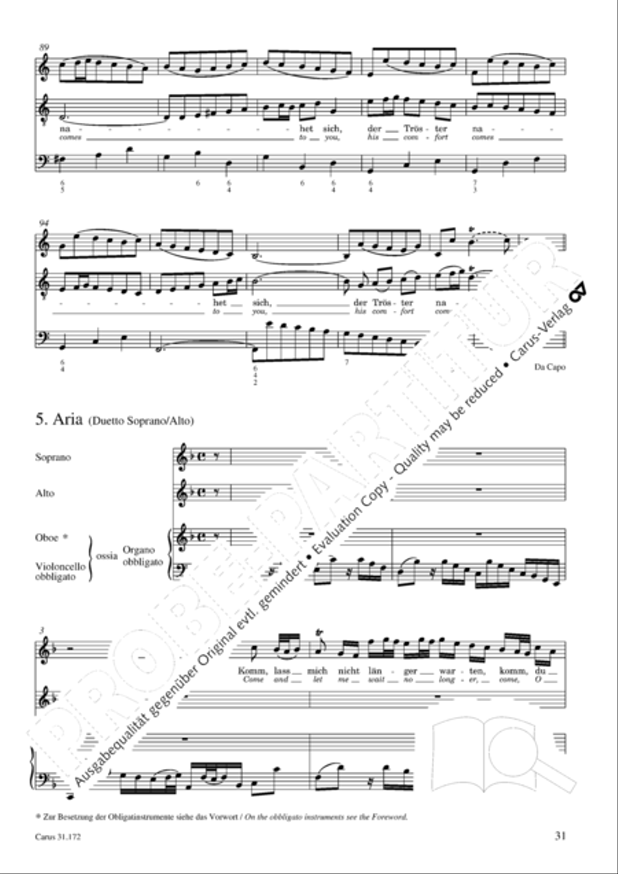 Sound forth, now with singing (Erschallet, ihr Lieder) 4-Part scores gallery preview page 30