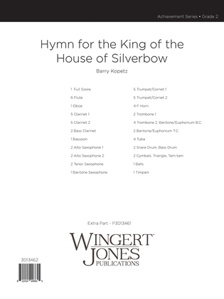 Hymn For The King Of The House Of Silverbow - Full Score