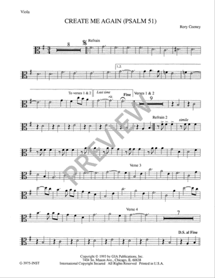Psalm 51: Create Me Again - Instrument edition Cello scores gallery preview page 4