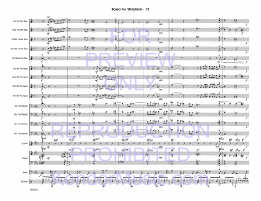 Bossa For Strayhorn Jazz Ensemble scores gallery preview page 13