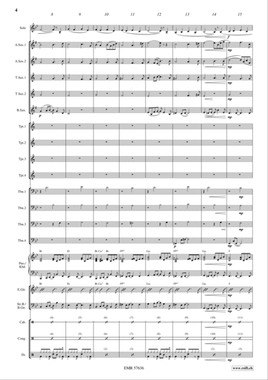 My Life Began The Day We Met Big Band scores gallery preview page 6