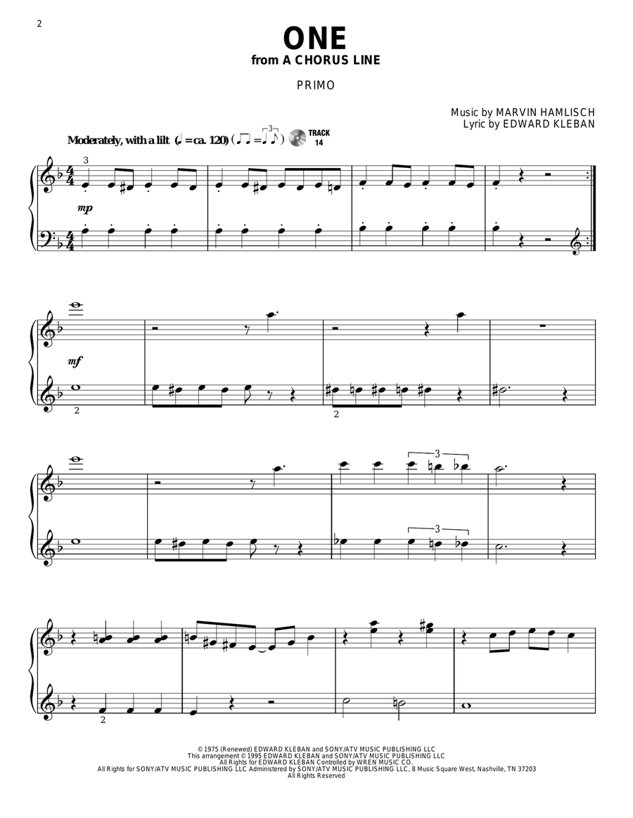One One Piano Duet scores gallery preview page 2