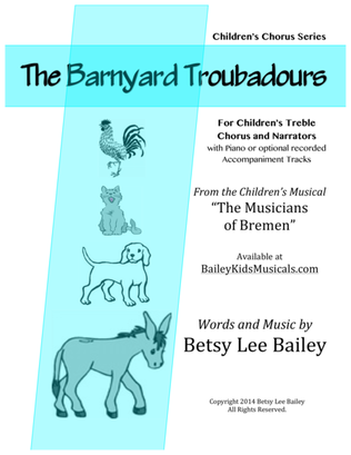 Book cover for "The Barnyard Troubadours" for Children's Chorus
