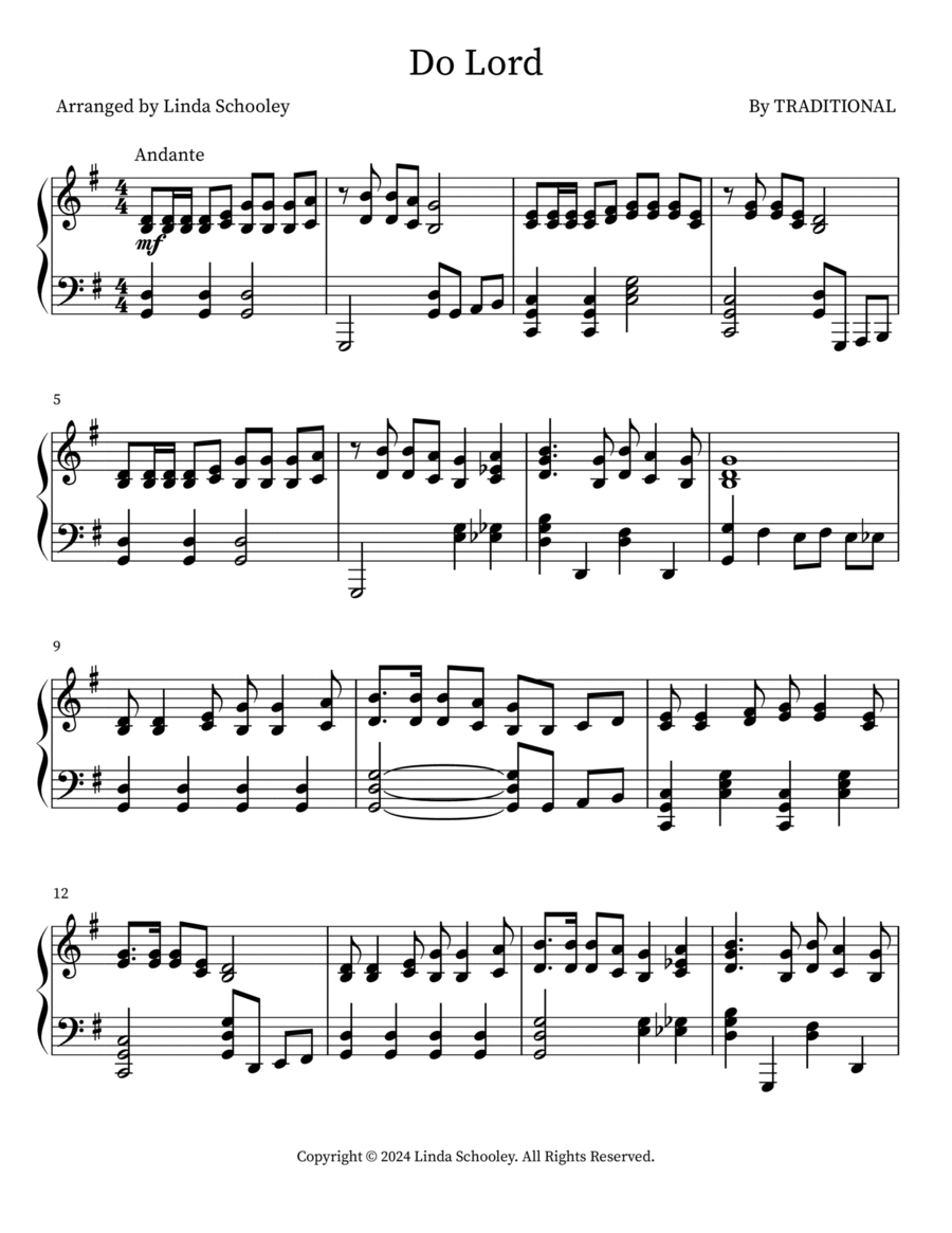 Do Lord Do Lord Piano Solo scores gallery preview page 1