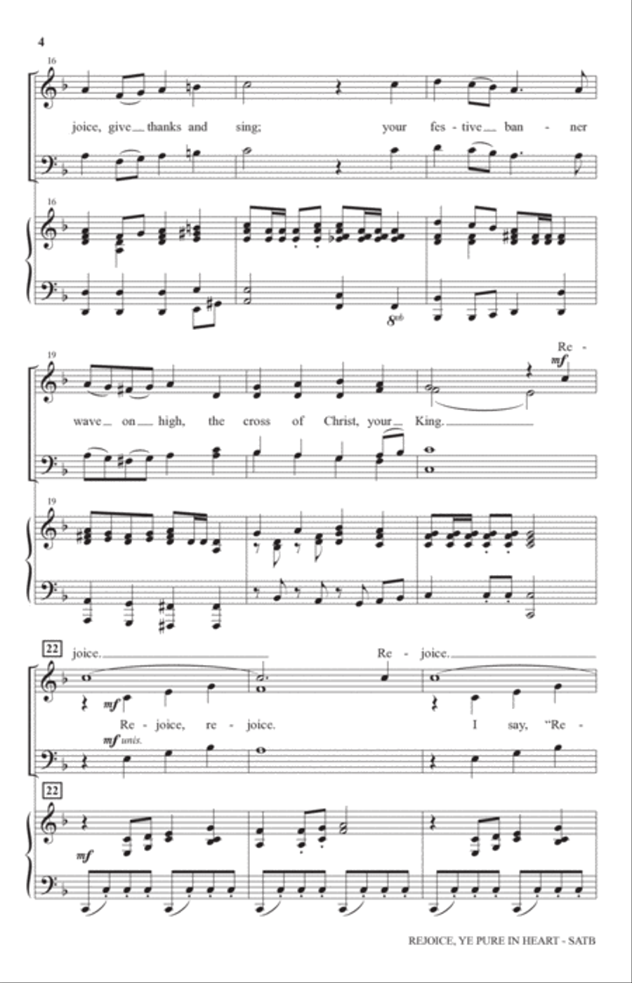 Rejoice, Ye Pure In Heart (arr. Heather Sorenson) 4-Part scores gallery preview page 2