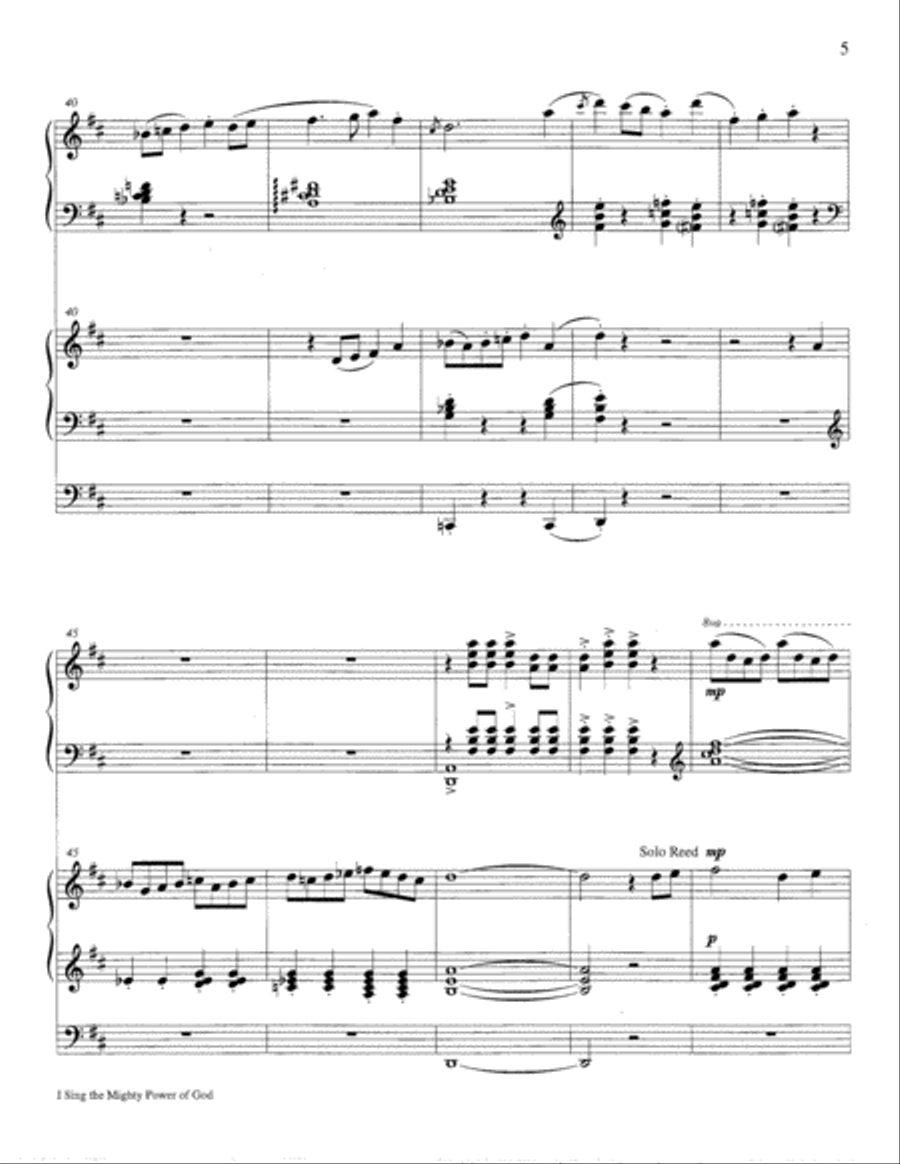 I Sing the Mighty Power of God Organ scores gallery preview page 6