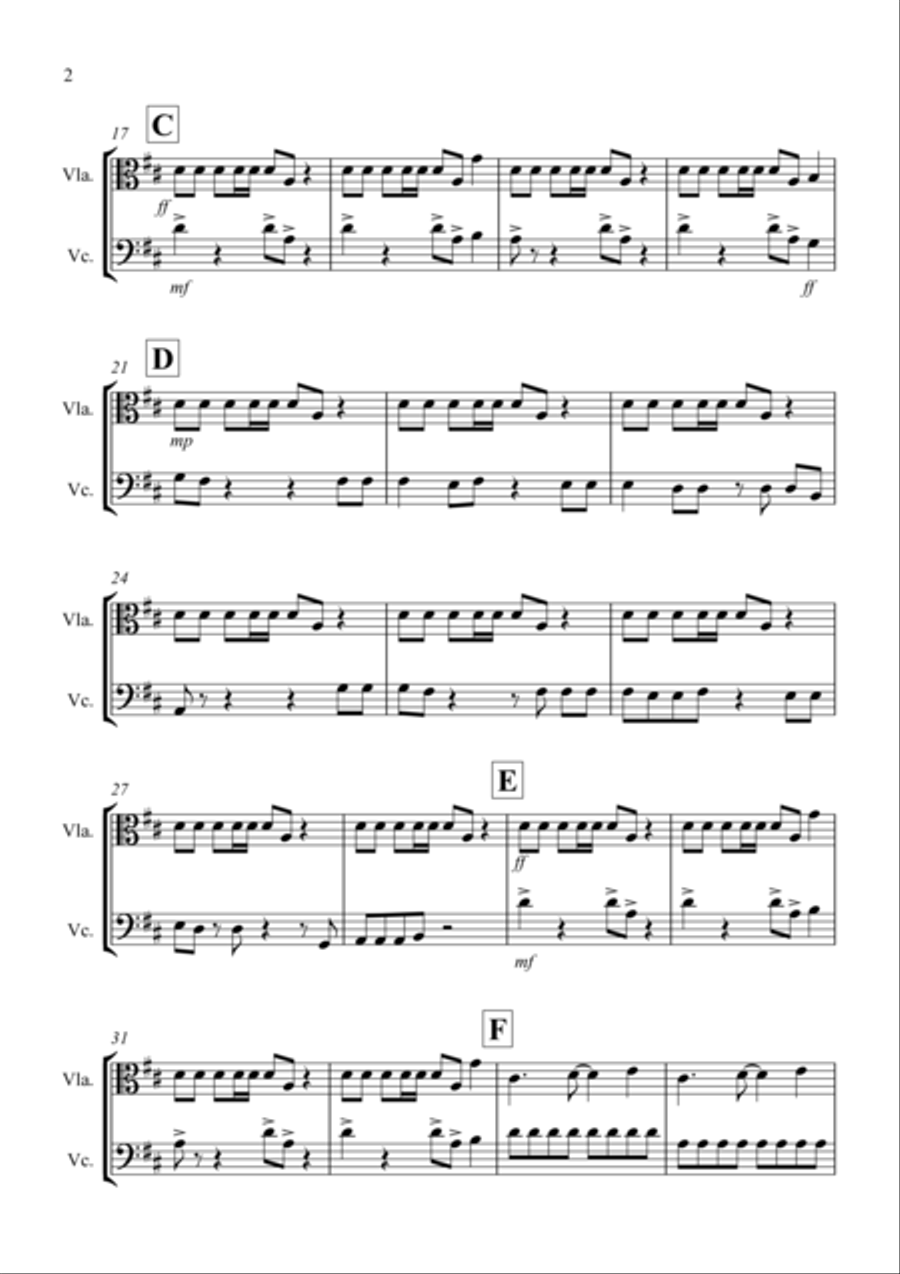 Under Pressure String Duet scores gallery preview page 2