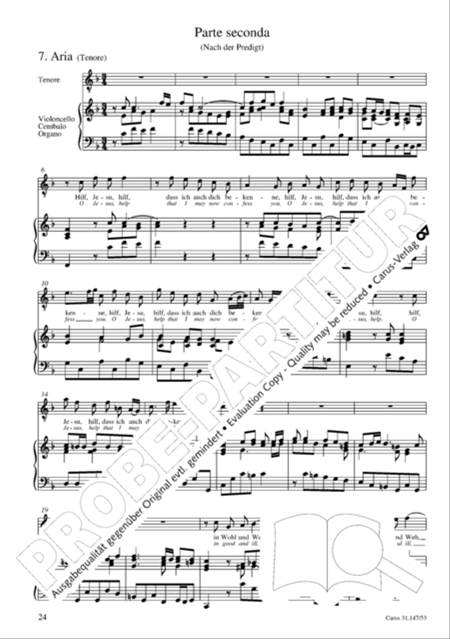 Heart and mouth and thought and action (Herz und Mund und Tat und Leben) (Herz und Mund und Tat und Leben) 4-Part scores gallery preview page 25