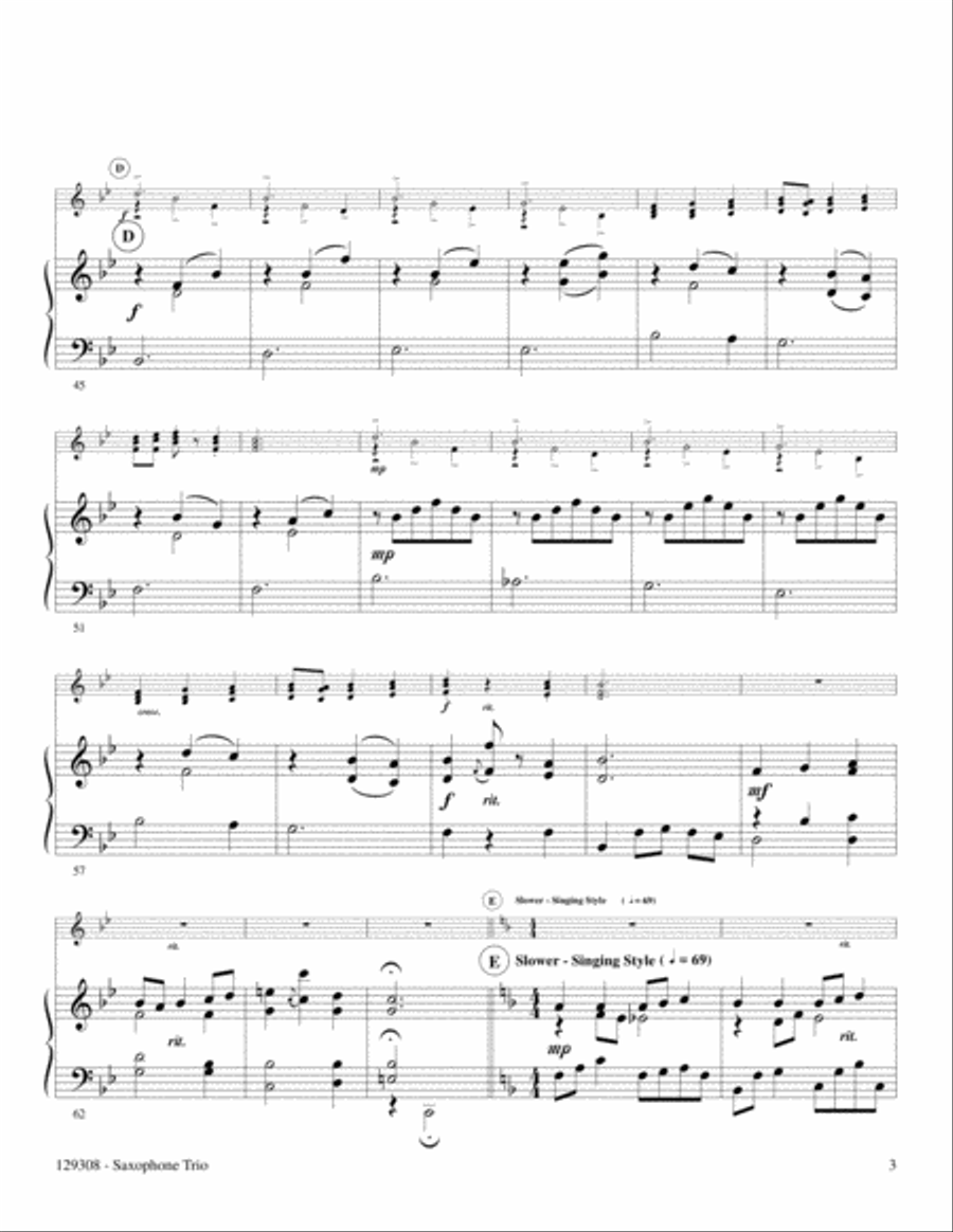 Leaning On The Everlasting Arms Woodwind Trio scores gallery preview page 3