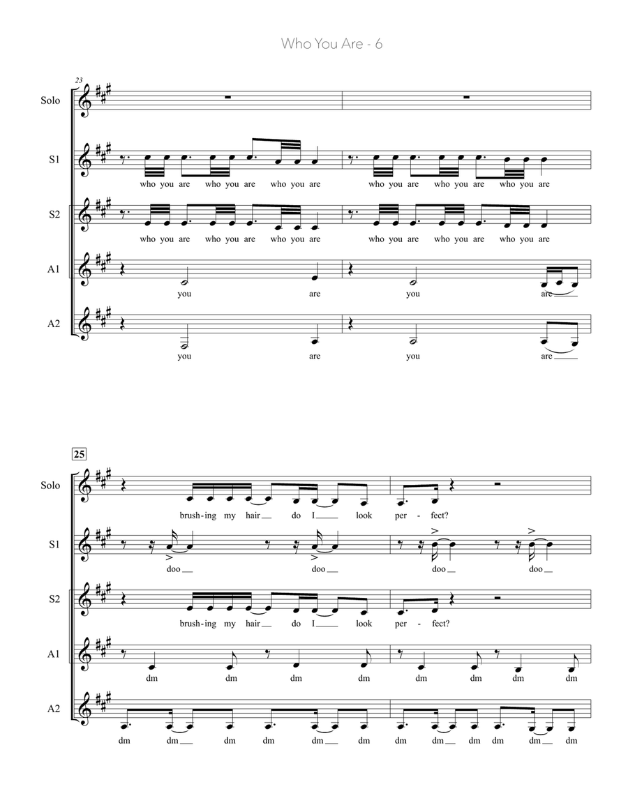 Who You Are SSA scores gallery preview page 6