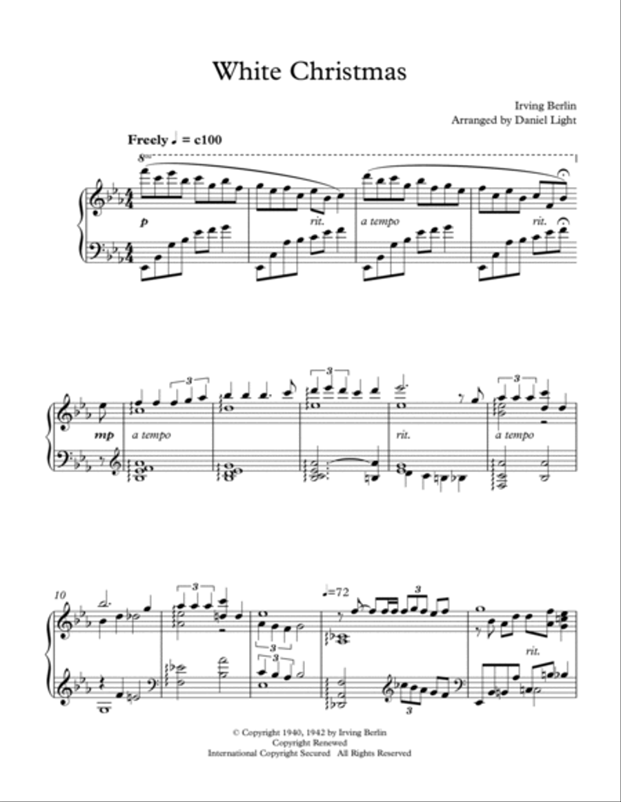 White Christmas White Christmas Piano Solo scores gallery preview page 2