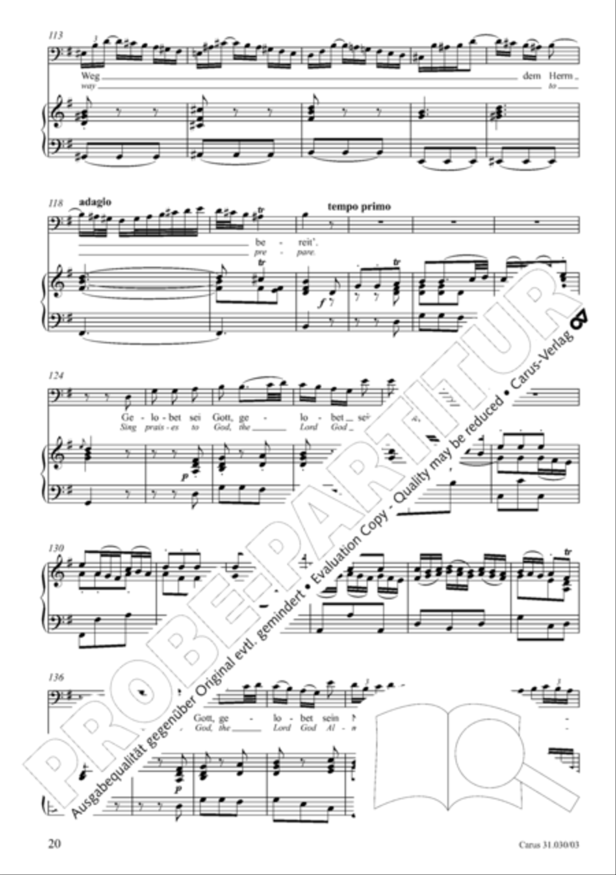 Joyful be, O ransomed flock (Freue dich, erloste Schar) 4-Part scores gallery preview page 21
