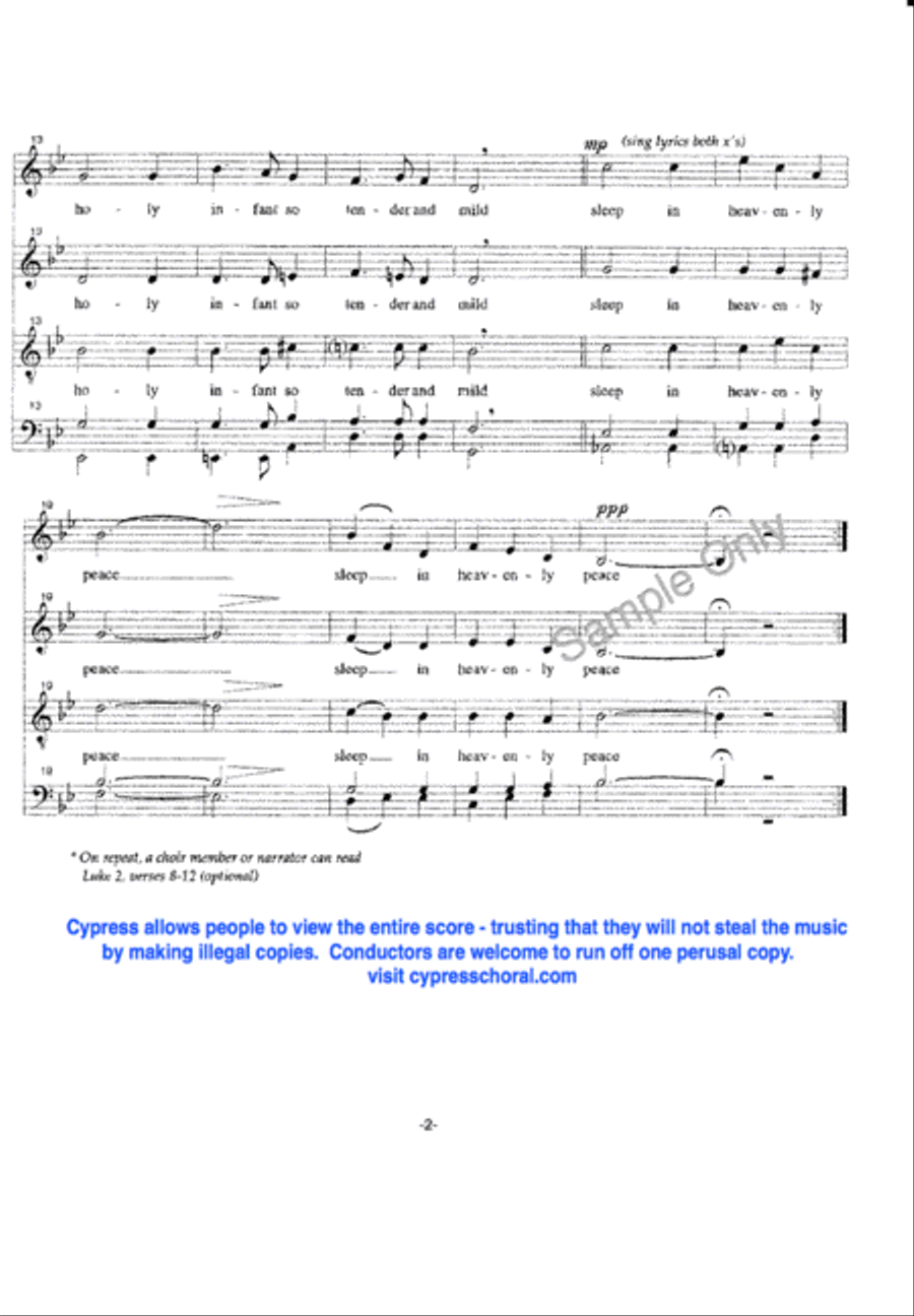 Silent Night Silent Night 4-Part scores gallery preview page 3