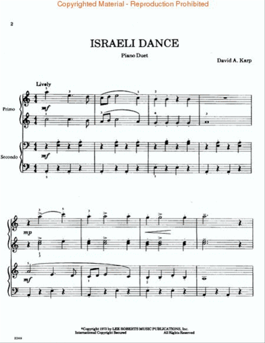 Israeli Dance Piano Method scores gallery preview page 2