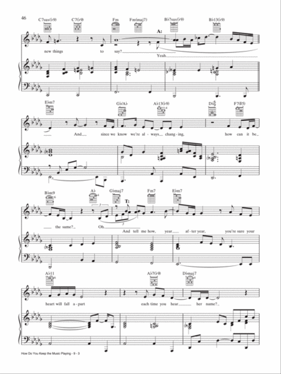 How Do You Keep the Music Playing Piano, Vocal, Guitar scores gallery preview page 3