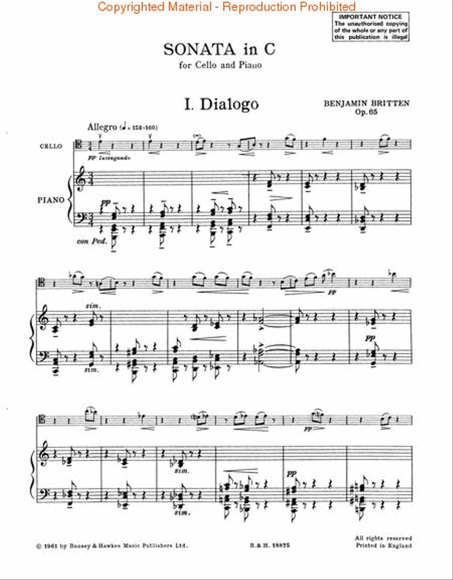 Sonata in C, Op. 65 Cello scores gallery preview page 2