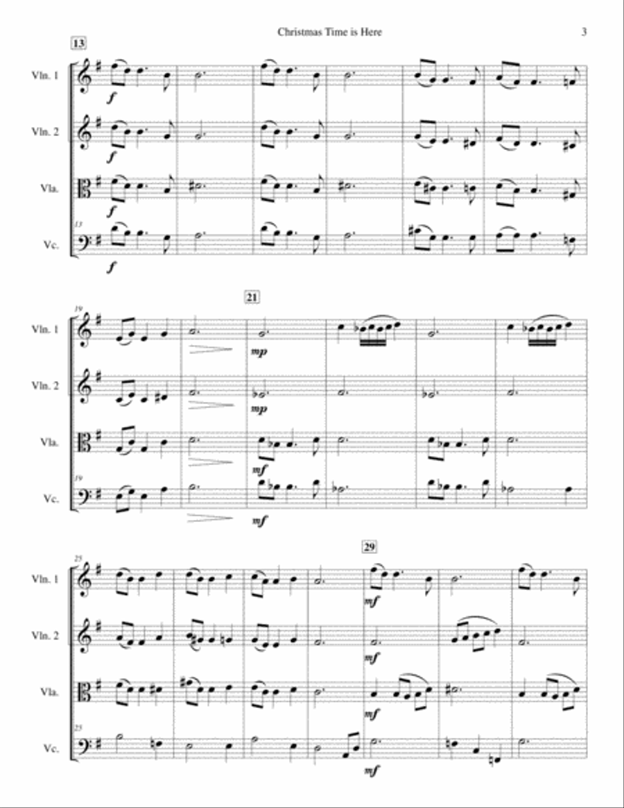 Christmas Time Is Here Christmas Time Is Here String Trio scores gallery preview page 3