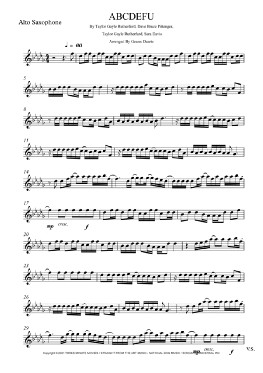 Abcdefu Woodwind Duet scores gallery preview page 4