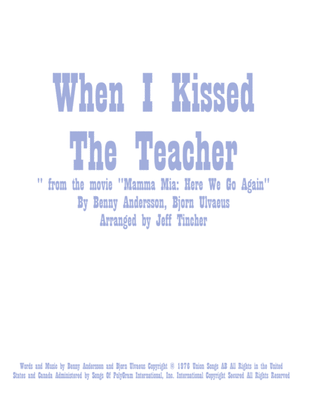 Book cover for When I Kissed The Teacher