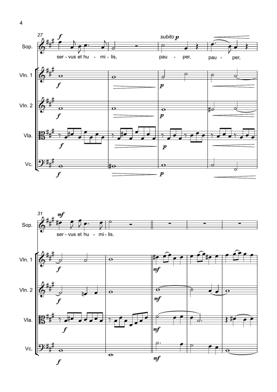 Panis Angelicus - soprano solo with string quartet Cello scores gallery preview page 6