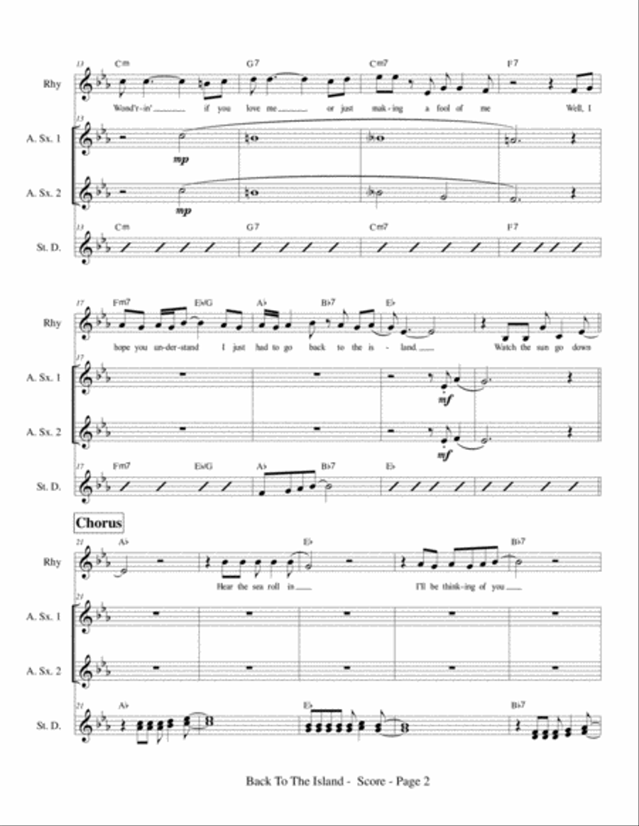 Back To The Island Small Ensemble scores gallery preview page 4