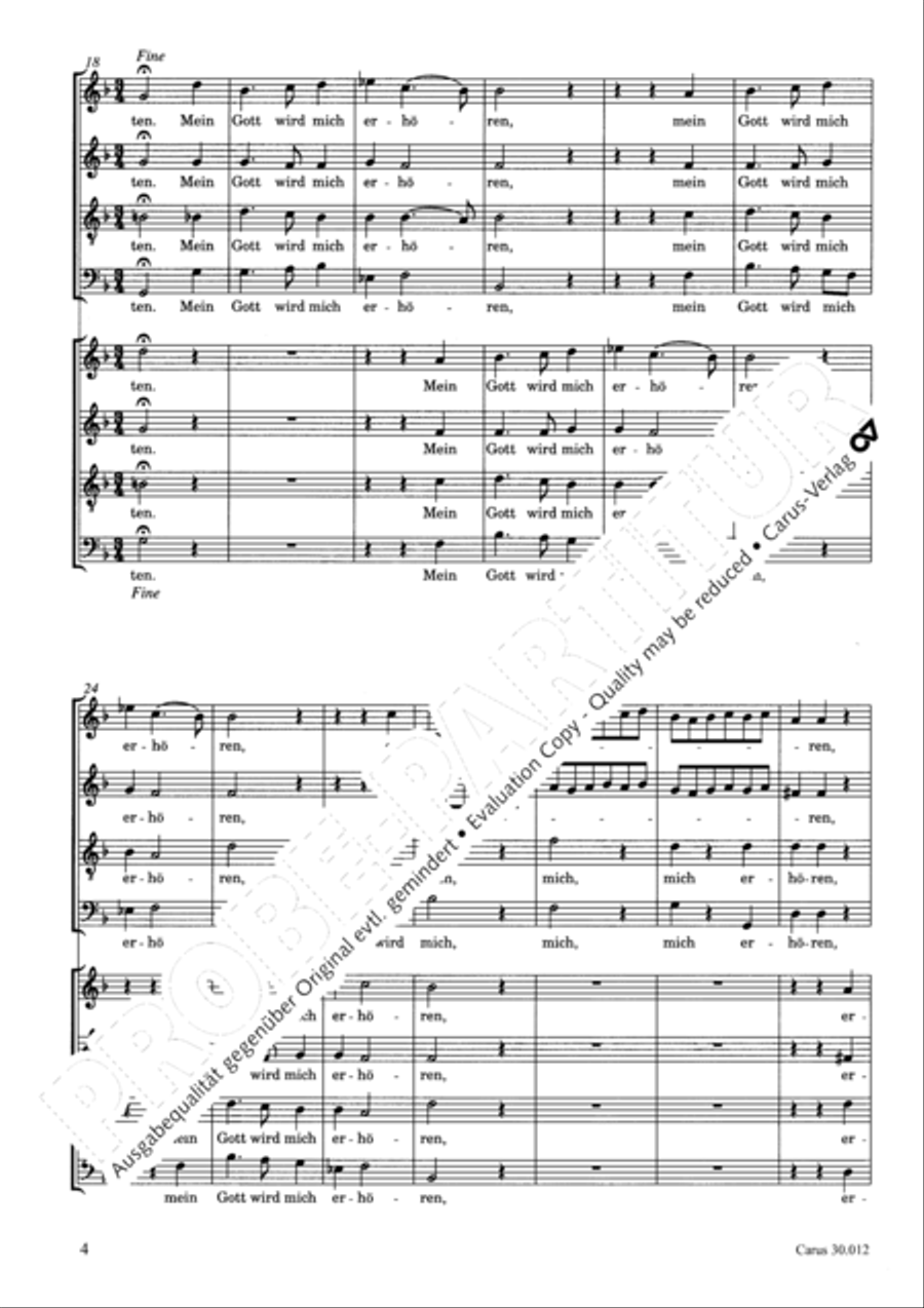 Ich will auf den Herren schauen 4-Part scores gallery preview page 5