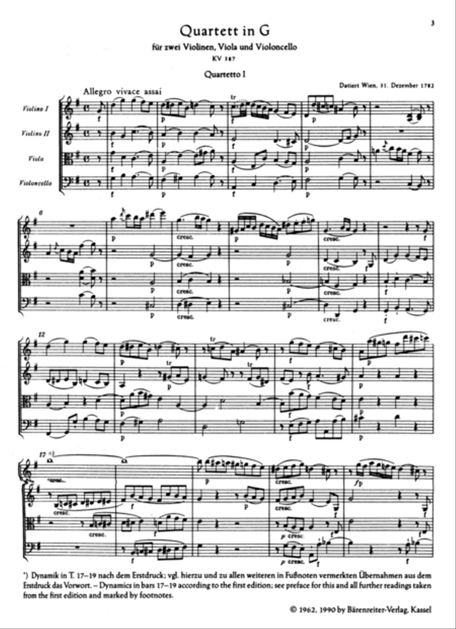 The Ten Celebrated String Quartets String Quartet scores gallery preview page 2