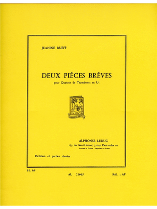 Book cover for 2 Pieces Breves (trombones 4)