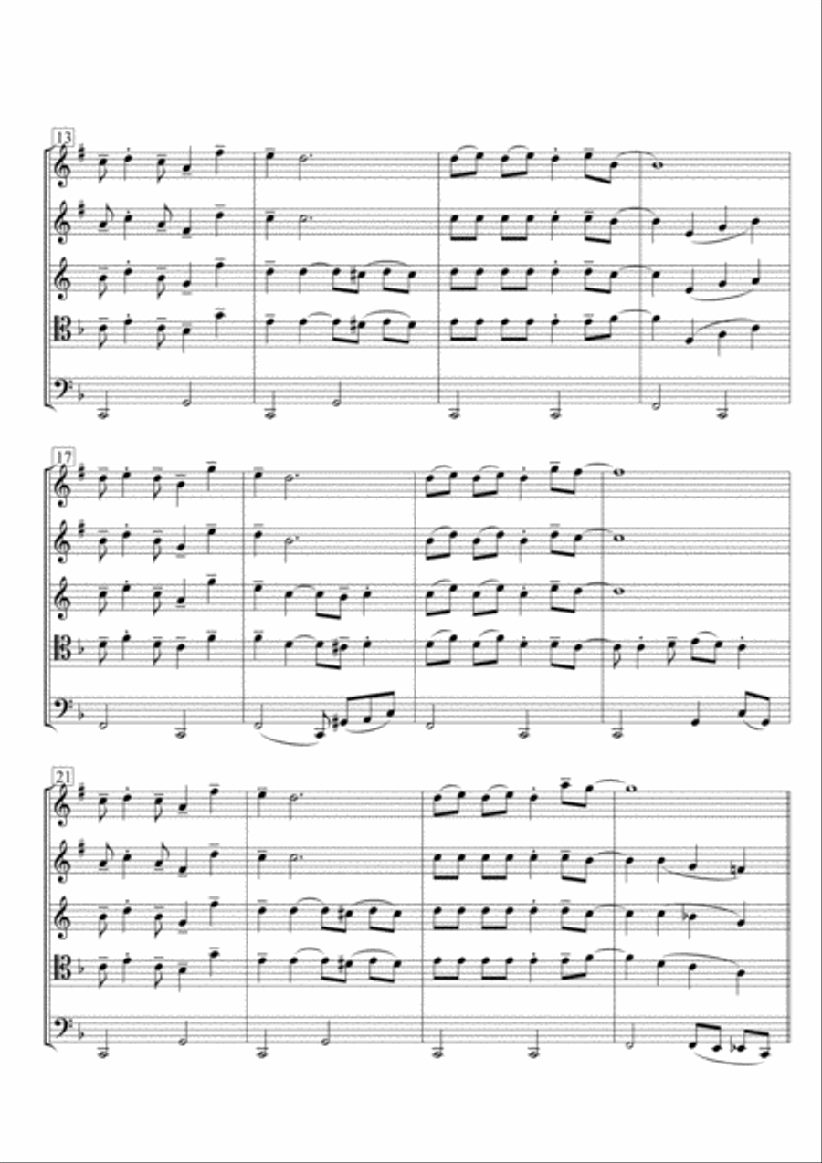 Rudolph The Red-nosed Reindeer Brass Ensemble scores gallery preview page 3