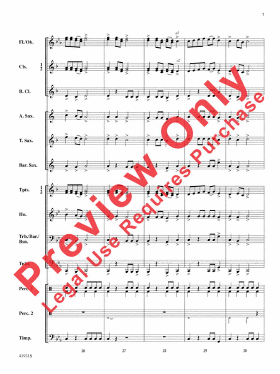 Sandstorm! Concert Band scores gallery preview page 8
