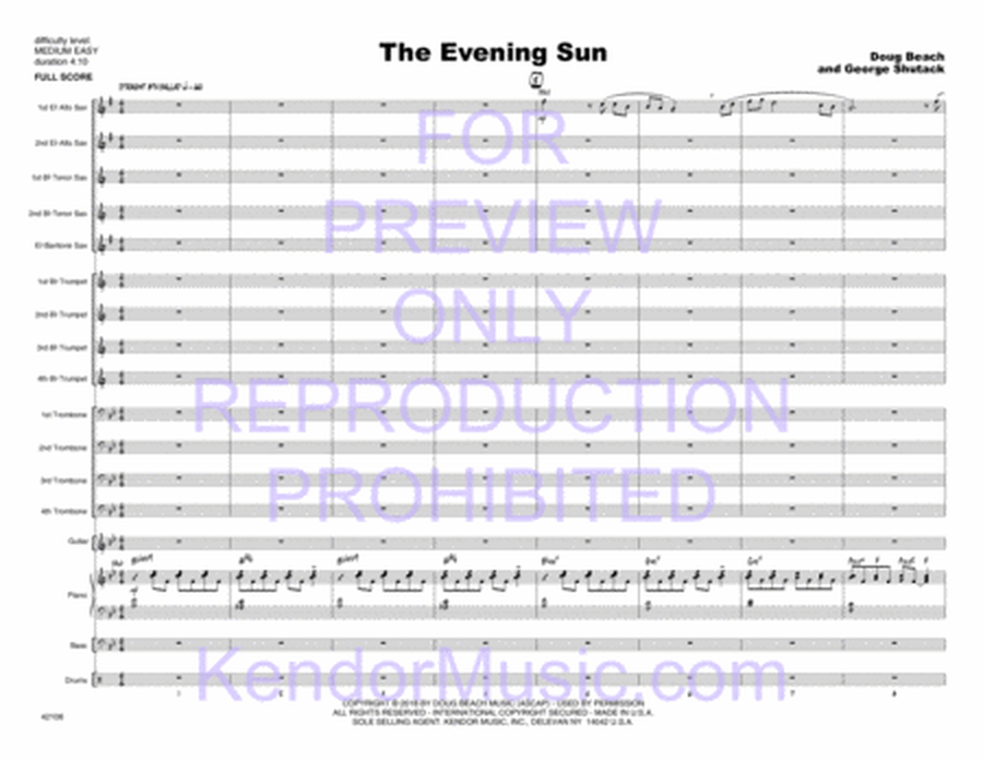 Evening Sun, The (Full Score)