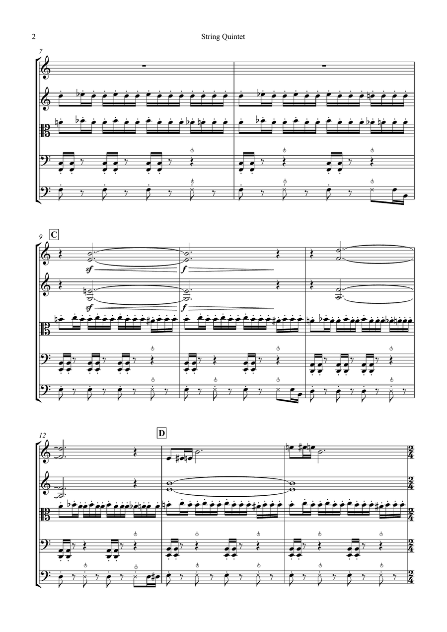 Knight Rider Theme String Quartet scores gallery preview page 2