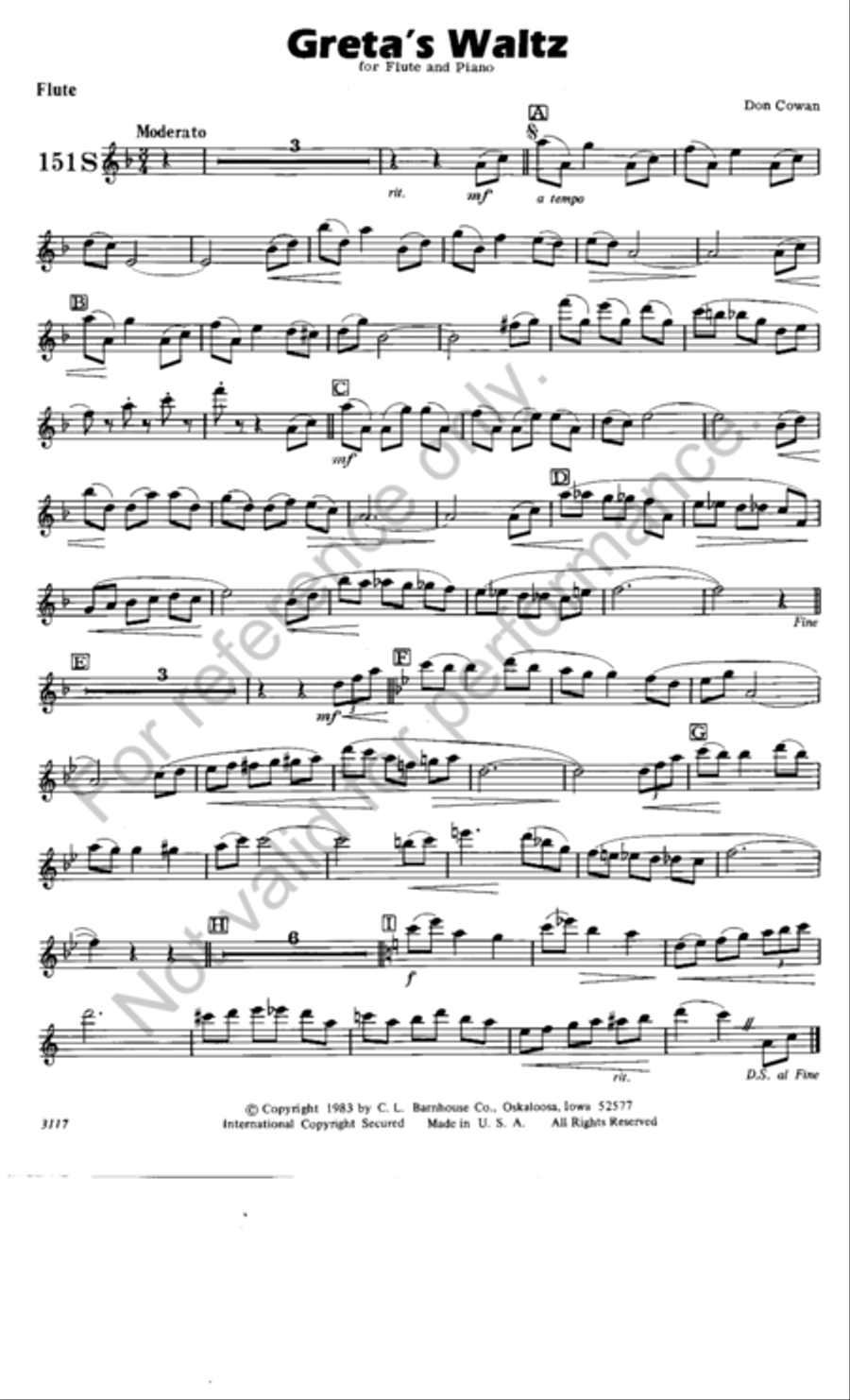 Greta's Waltz Flute Solo scores gallery preview page 2