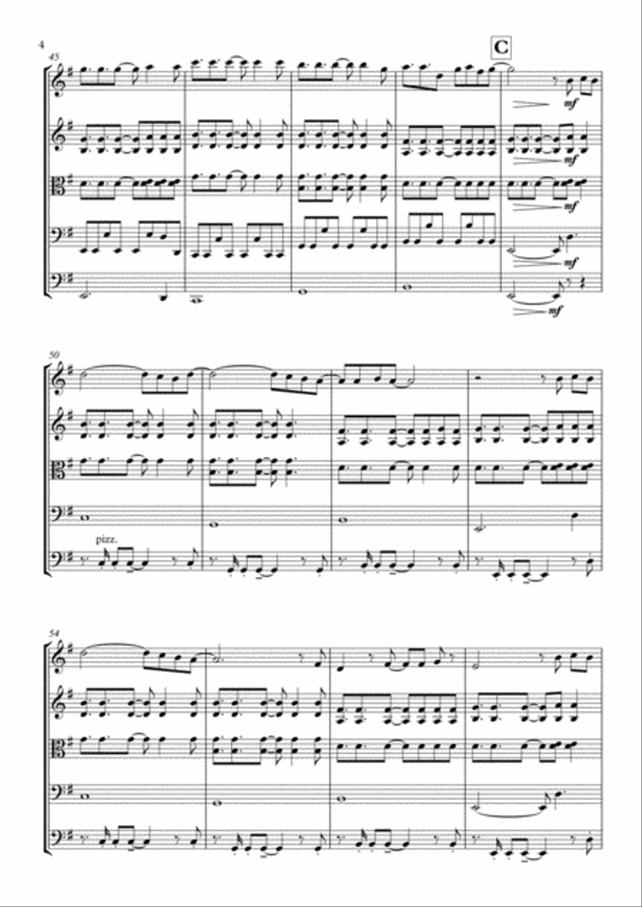 A Sky Full Of Stars A Sky Full Of Stars String Quintet scores gallery preview page 4